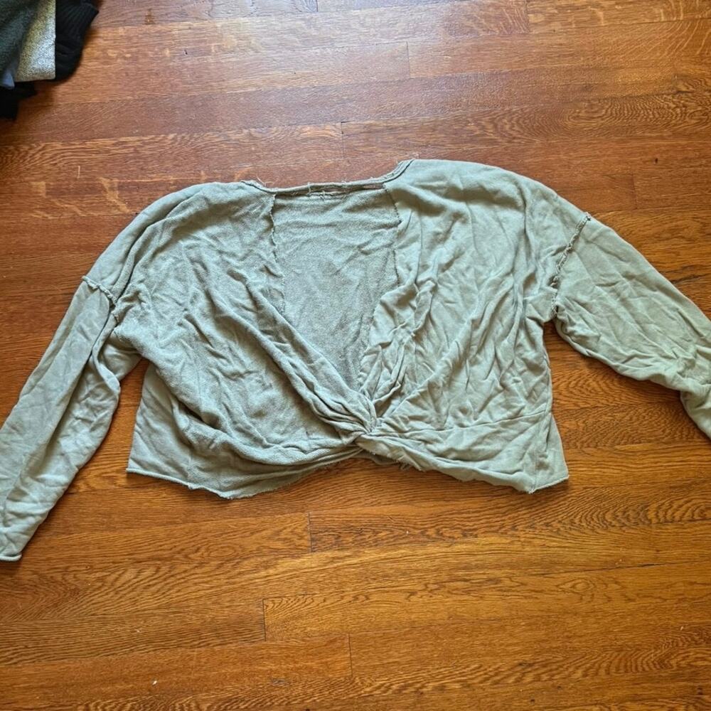 Aerie Light Green Cross-back Sweatshirt